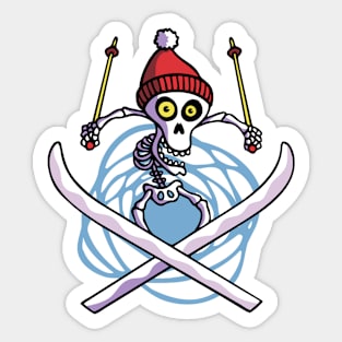 Skiing Sticker